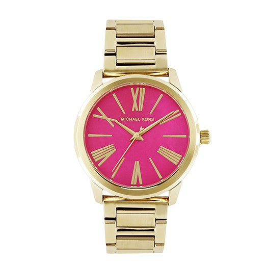 Shop Authentic Michael Kors Hartman Quartz Pink Dial Gold Steel Strap Watch For Women - MK3520 - Luxxuri