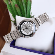  Shop Authentic Movado Bold Crystal Pave Silver Dial Silver Steel Strap Watch for Women - 3600254 - Luxxuri