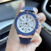  Shop Authentic Guess Athena White Dial White Dial Blue Rubber Strap Watch For Women - GW0030L5 - Luxxuri