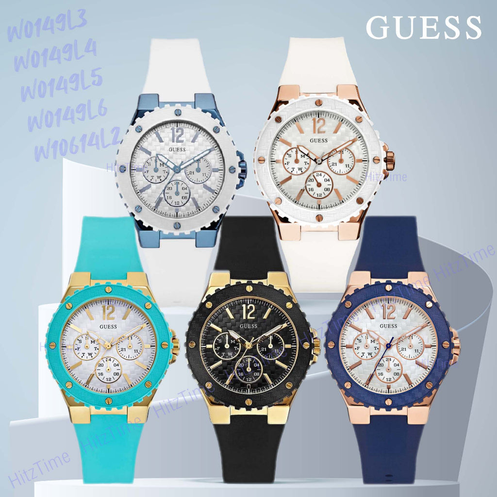  Shop Authentic Guess Overdrive Analog White Dial White Rubber Strap Watch for Women - W10614L2 - Luxxuri