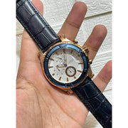  Shop Authentic Guess Pinnacle Chronograph White Dial Blue Leather Strap Watch For Men - W0673G6 - Luxxuri