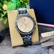  Shop Authentic Tommy Hilfiger Ari Diamonds White Dial Blue Steel Strap Watch for Women - 1782003 - Luxxuri
