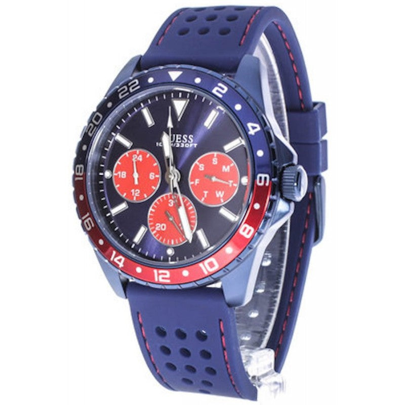  Shop Authentic Guess Odyssey Analog Blue Dial Blue Rubber Strap Watch For Men - W1108G1 - Luxxuri