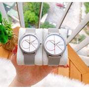  Shop Authentic Calvin Klein Minimal White Dial Silver Mesh Bracelet Watch for Women - K3M52152 - Luxxuri