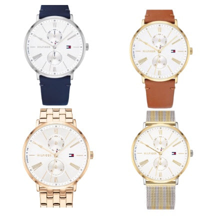  Shop Authentic Tommy Hilfiger Jenna White Dial Blue Leather Strap Watch for Women - 1782072 - Luxxuri