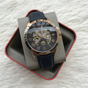  Shop Authentic Fossil Grant Mechanical Blue Dial Blue Leather Strap Watch for Men - ME3054 - Luxxuri