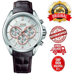  Shop Authentic Hugo Boss Driver Quartz Silver Dial Brown Leather Strap Watch For Men - HB1512881 - Luxxuri