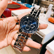  Shop Authentic Guess Horizon Chronograph Quartz Blue Dial Silver Steel Strap Watch for Men - W0379G3 - Luxxuri
