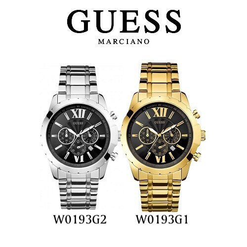  Shop Authentic Guess Chronograph Black Dial Silver Steel Strap Watch for Men - W0193G2 - Luxxuri