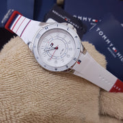  Shop Authentic Tommy Hilfiger White Dial White Rubber Strap Watch for Women - 1781271 - Luxxuri