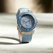  Shop Authentic Guess Limelight Quartz Blue Dial Blue Leather Strap Watch For Men - W0775l1 - Luxxuri
