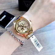  Shop Authentic Guess G-Twist Gold Dial Gold Steel Strap Watch for Women - W1082L2 - Luxxuri