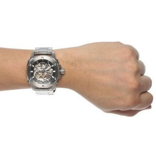  Shop Authentic Fossil Modern Machine Automatic Silver Dial Silver Steel Strap Watch for Men - ME3081 - Luxxuri