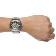  Shop Authentic Fossil Modern Machine Automatic Silver Dial Silver Steel Strap Watch for Men - ME3081 - Luxxuri