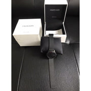  Shop Authentic Calvin Klein Minimal Black Dial Black Mesh Bracelet Watch for Men - K3M514B1 - Luxxuri
