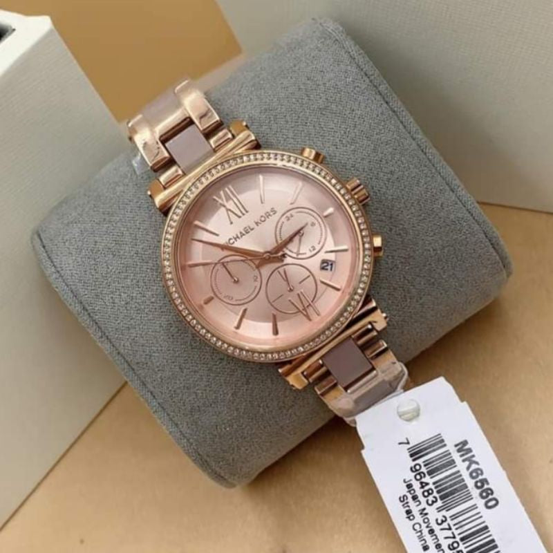  Shop Authentic Michael Kors Sofie Chronograph Rose Gold Dial Rose Gold Steel Strap Watch For Women - MK6560 - Luxxuri