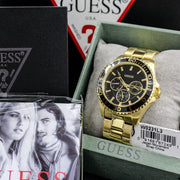  Shop Authentic Guess BFF Multifunction Black Dial Gold Steel Strap Watch for Women - W0231L3 - Luxxuri