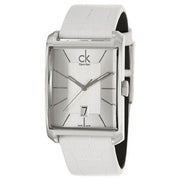  Shop Authentic Calvin Klein Window White Dial White Leather Strap Watch for Women - K2M23120 - Luxxuri