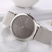  Shop Authentic Calvin Klein Minimal Black Dial Silver Mesh Bracelet Watch for Men - K3M21123 - Luxxuri