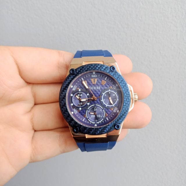  Shop Authentic Guess Zena Blue Dial Blue Silicone Strap Watch For Women - W1094L2 - Luxxuri