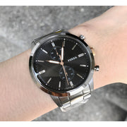  Shop Authentic Fossil Townsman Chronograph Grey Dial Silver Steel Strap Watch for Men - FS5407 - Luxxuri