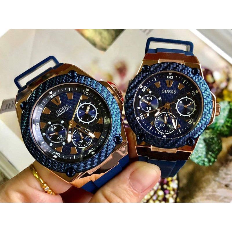  Shop Authentic Guess Zena Blue Dial Blue Silicone Strap Watch For Women - W1094L2 - Luxxuri