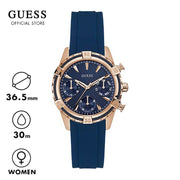  Shop Authentic Guess Analog Quartz Blue Dial Blue Rubber Strap Watch For Women - W0562L3 - Luxxuri