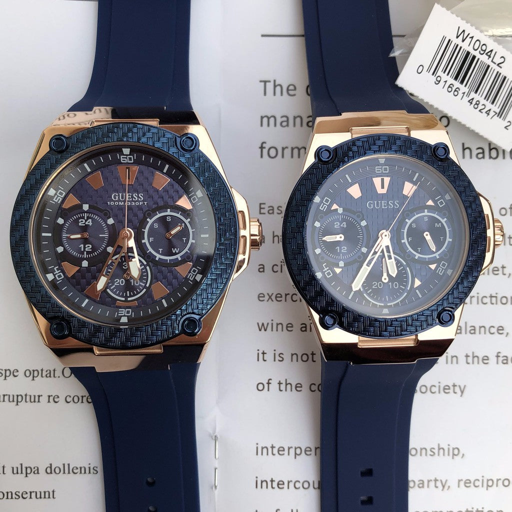  Shop Authentic Guess Zena Blue Dial Blue Silicone Strap Watch For Women - W1094L2 - Luxxuri