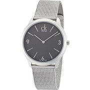  Shop Authentic Calvin Klein Minimal Grey Dial Silver Mesh Bracelet Watch for Women - K3M53154 - Luxxuri