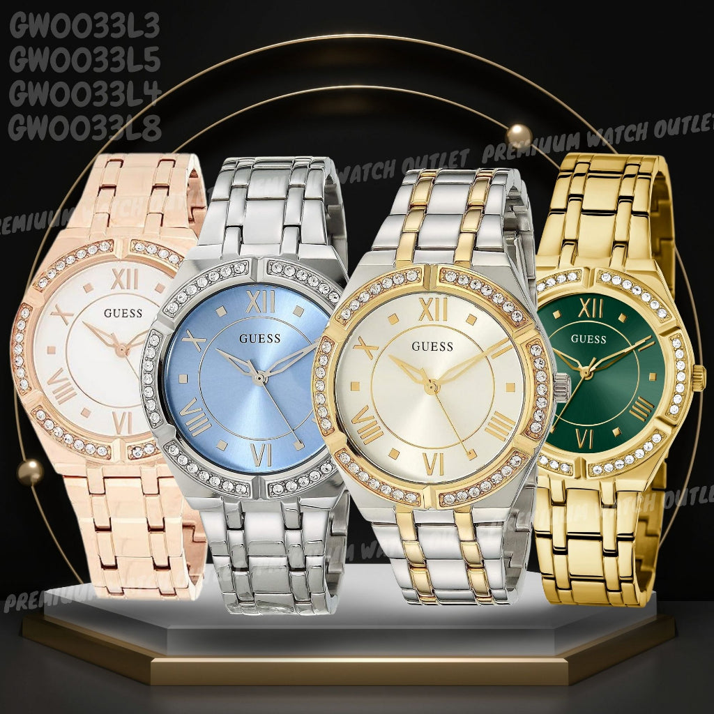  Shop Authentic Guess Cosmo Diamonds Blue Dial Silver Steel Strap Watch for Women - GW0033L5 - Luxxuri