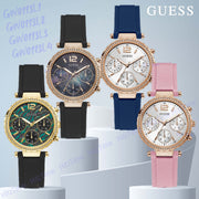  Shop Authentic Guess Solstice Diamonds White Dial Pink Rubber Strap Watch For Women - GW0113L4 - Luxxuri