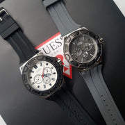  Shop Authentic Guess Force Analog Quartz White Dial Black Rubber Strap Watch For Men - W0674G3 - Luxxuri