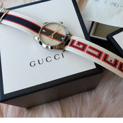  Shop Authentic Gucci G Timeless Quartz White Dial Two Tone NATO Strap Watch For Men - YA1264071 - Luxxuri