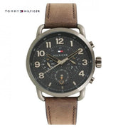  Shop Authentic Tommy Hilfiger Briggs Chronograph Black Dial Brown Leather Strap Watch for Men - 1791425 - Luxxuri