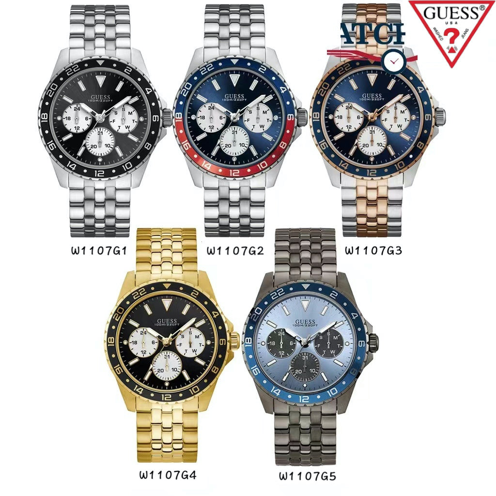  Shop Authentic Guess Odyssey Black Dial Silver Steel Strap Watch For Men - W1107G1 - Luxxuri