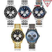  Shop Authentic Guess Odyssey Black Dial Silver Steel Strap Watch For Men - W1107G1 - Luxxuri