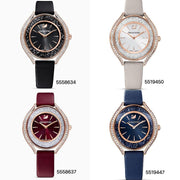  Shop Authentic Swarovski Crystalline Aura Red Dial Red Leather Strap Watch for Women - 5558637 - Luxxuri
