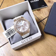  Shop Authentic Guess Starlight Diamonds White Dial White Rubber Strap Watch for Women - W0846L5 - Luxxuri