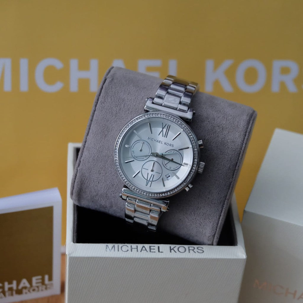  Shop Authentic Michael Kors Sofie Quartz Silver Dial Silver Steel Strap Watch For Women - MK6575 - Luxxuri