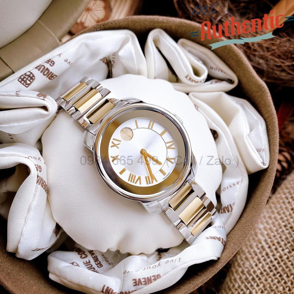  Shop Authentic Movado Bold Silver Dial Two Tone Steel Strap Watch for Women - 3600245 - Luxxuri