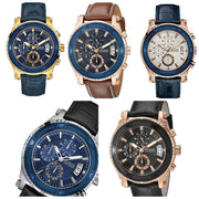  Shop Authentic Guess Pinnacle Chronograph Quartz Blue Dial Brown Leather Strap Watch For Women - W0673G3 - Luxxuri