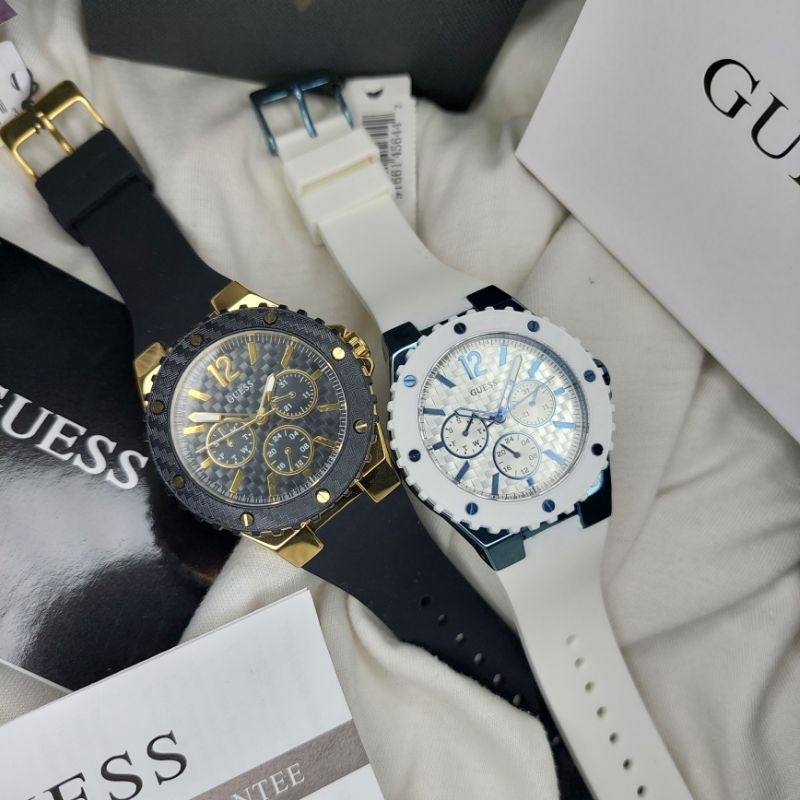  Shop Authentic Guess Overdrive Black Dial Black Rubber Strap Watch for Women - W0149L4 - Luxxuri