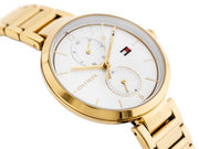  Shop Authentic Tommy Hilfiger Angela White Dial Gold Steel Strap Watch for Women - 1782128 - Luxxuri