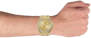  Shop Authentic Guess Zeus Diamonds Gold Dial Gold Steel Strap Watch for Men - GW0209G2 - Luxxuri