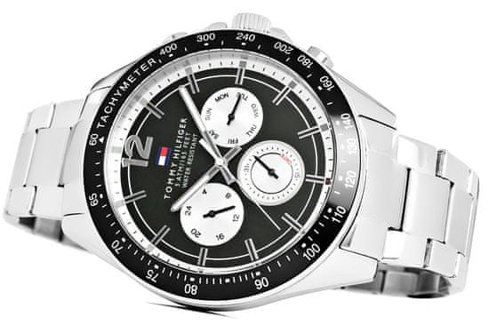  Shop Authentic Tommy Hilfiger Luke Quartz Black Dial Silver Steel Strap Watch for Men - 1791120 - Luxxuri