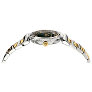  Shop Authentic Versace V-Motif Black Dial Two Tone Steel Strap Watch for Women - VERE00518 - Luxxuri