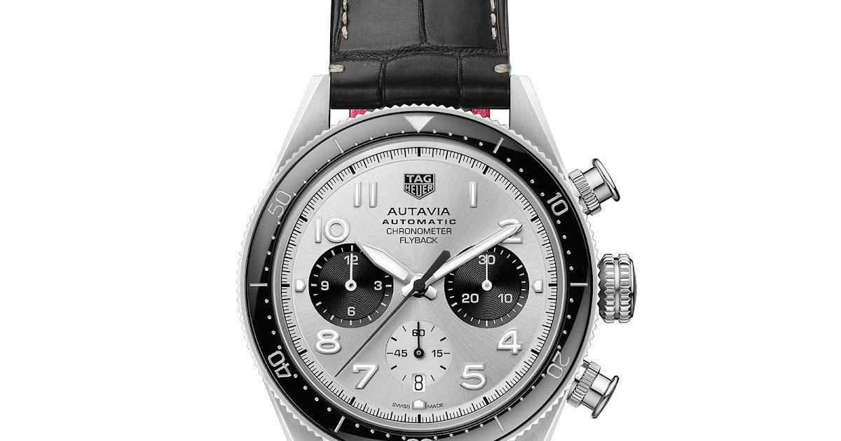  Shop Authentic Tag Heuer Autavia Chronometer Flyback Chronograph Silver Dial Black Leather Strap Watch for Men - CBE511B.FC8279 - Luxxuri