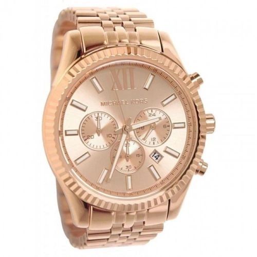  Shop Authentic Michael Kors Lexington Rose Gold Dial Rose Gold Steel Strap Watch for Men - MK8319 - Luxxuri