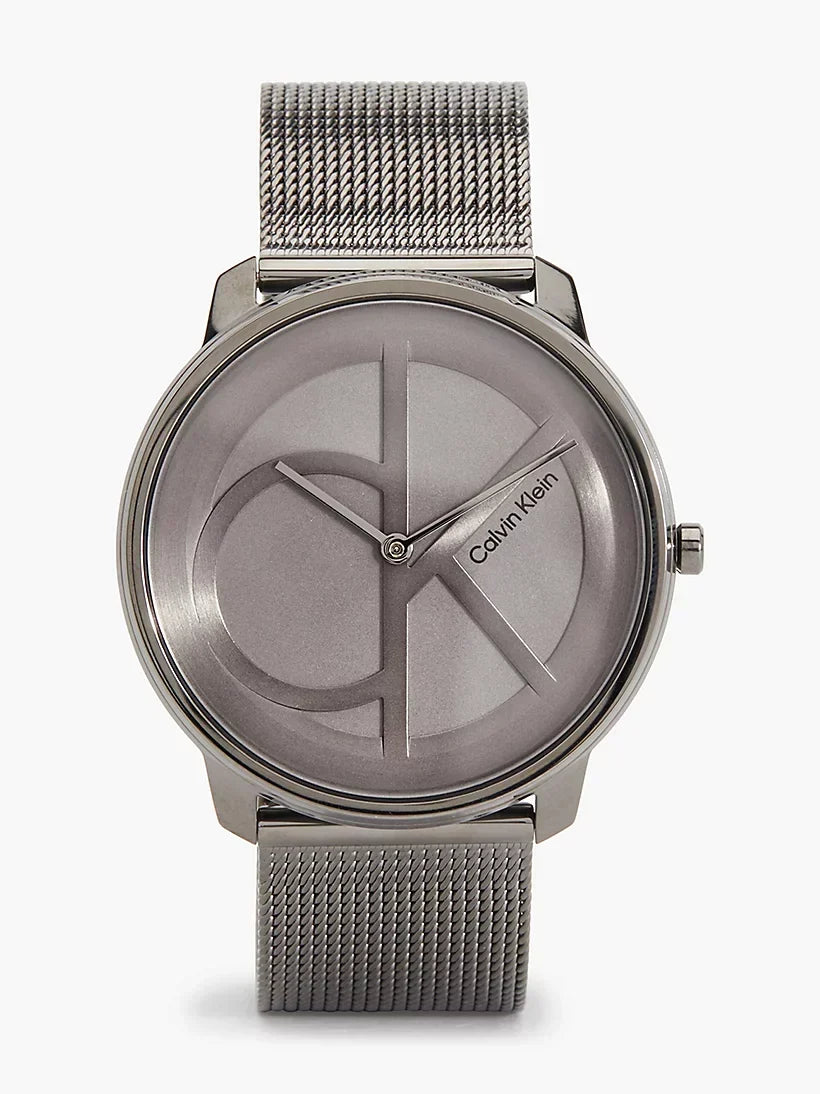  Shop Authentic Calvin Klein Minimal Grey Dial Grey Mesh Bracelet Watch for Men - K3M517P4 - Luxxuri