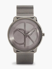  Shop Authentic Calvin Klein Minimal Grey Dial Grey Mesh Bracelet Watch for Men - K3M517P4 - Luxxuri